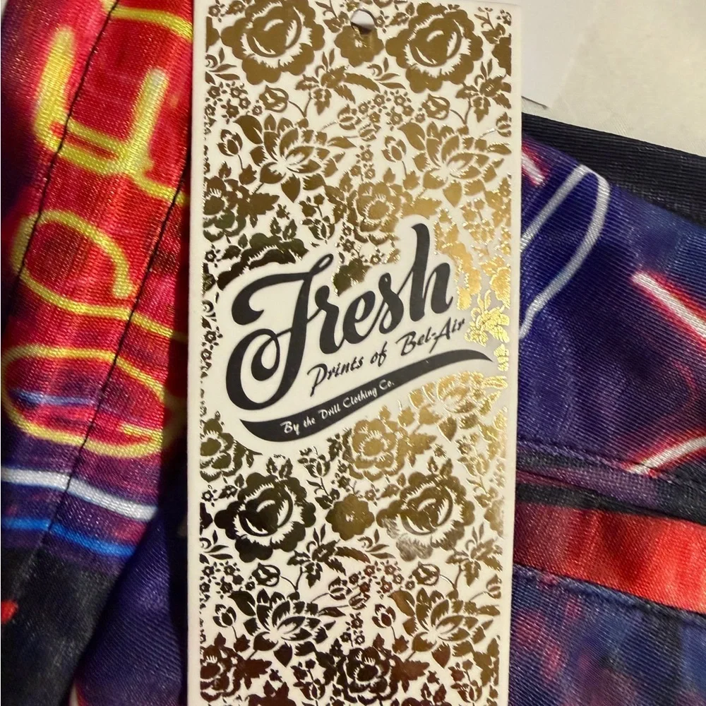 Men’s Size M Vibrant Neon Print‎ Board Shorts By Fresh Prints of Bel Air NEW
